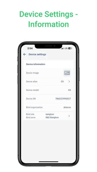 Captures d'écran de ZKBio Zlink