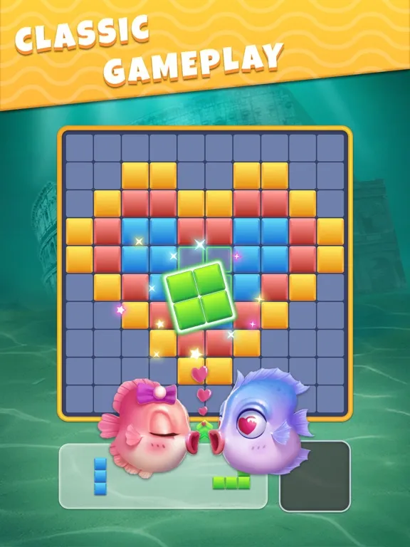 Ocean Block Puzzle - Fish iPad 应用截图