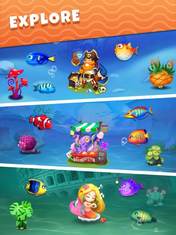 Ocean Block Puzzle - Fish iPad 应用截图