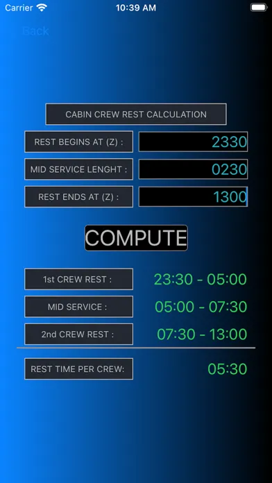 Capturas de tela do Airline Crew In-Flight Rest