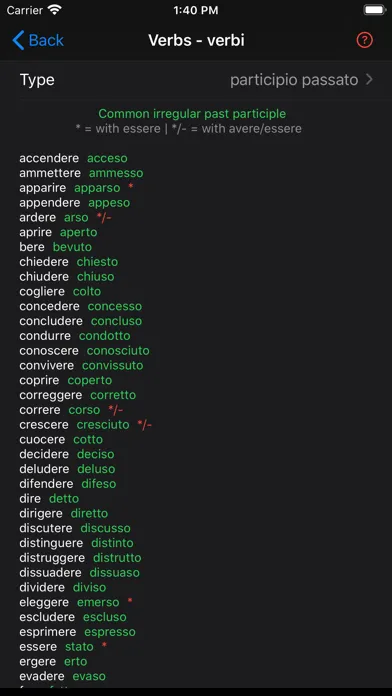 Italian grammar - gramIT Ekran Görüntüleri