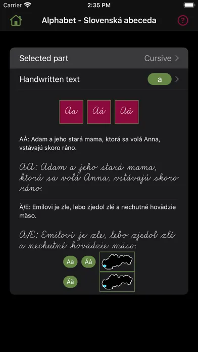 Captures d'écran de gramSK - Slovak grammar