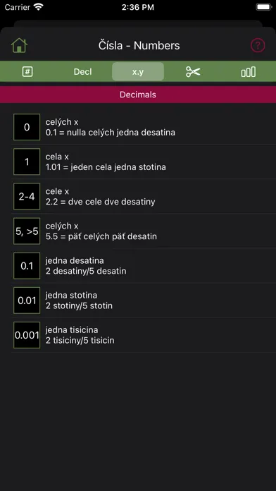 Captures d'écran de gramSK - Slovak grammar