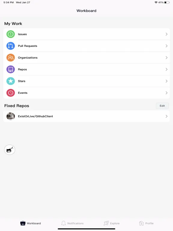 ZLGithubClient iPad  Screenshots