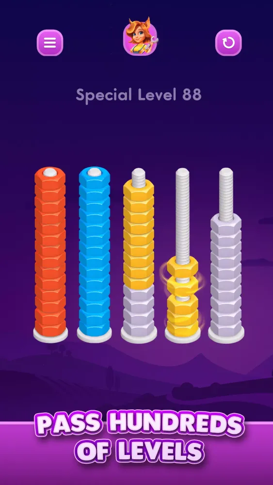 Nut Sort سکرین شاٹس