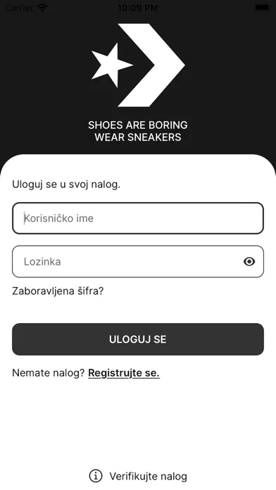 Tangkapan skrin Converse Srbija