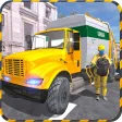 Real city garbage truck sim 3D