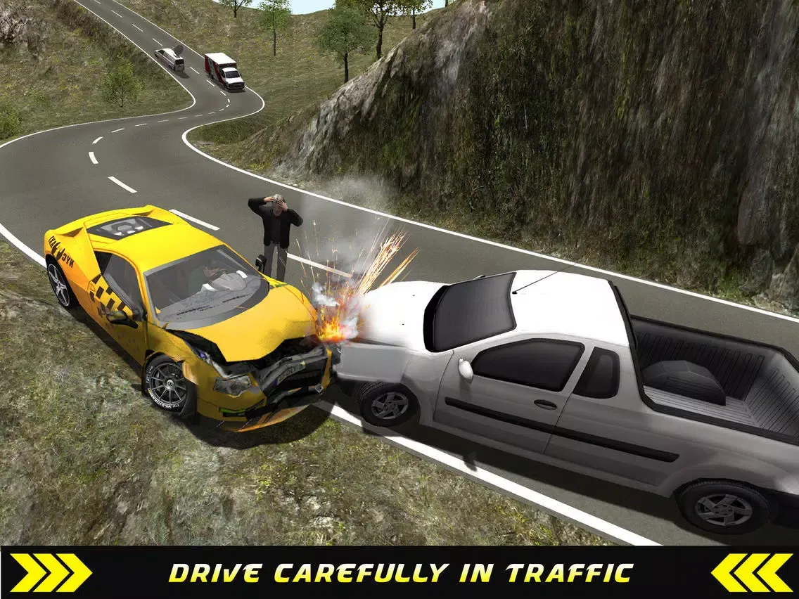 Taxi Driver Hill Climb sim 3D iPad 應用截圖
