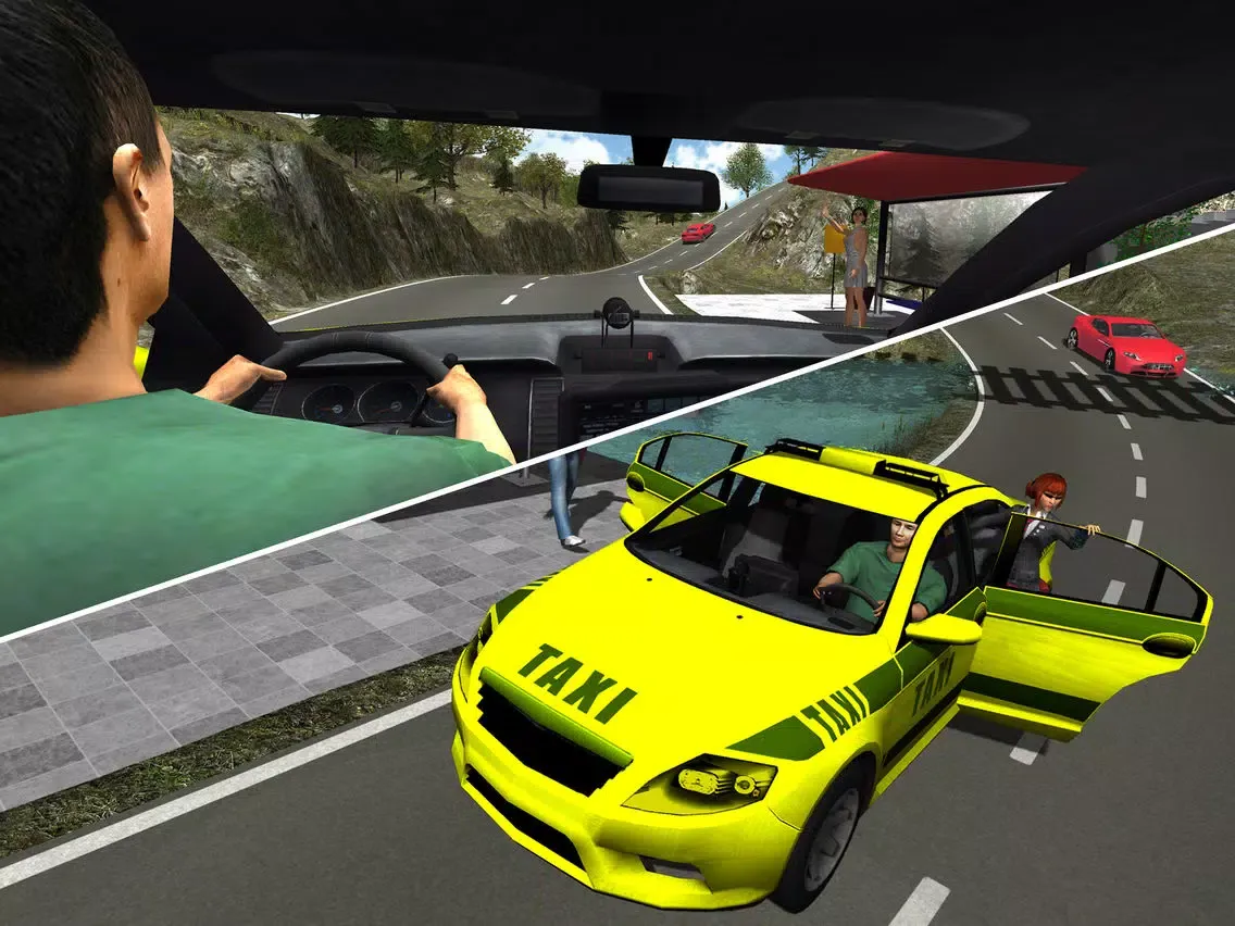 Taxi Driver Hill Climb sim 3D iPad 應用截圖