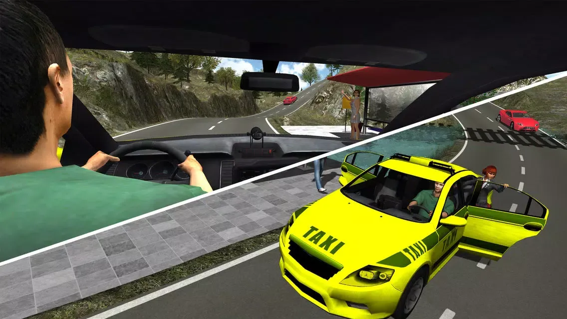 Taxi Driver Hill Climb sim 3D應用截圖