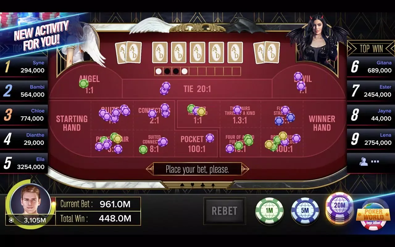 Capturas de tela do Poker World Mega Billions