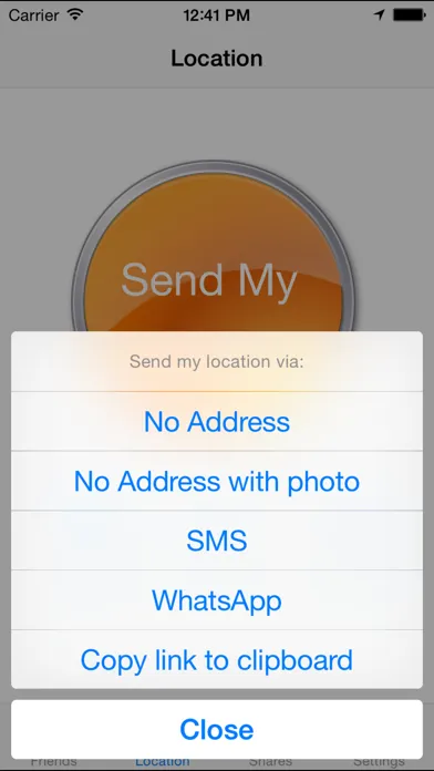 Capturas de tela do No Address - Send My Location