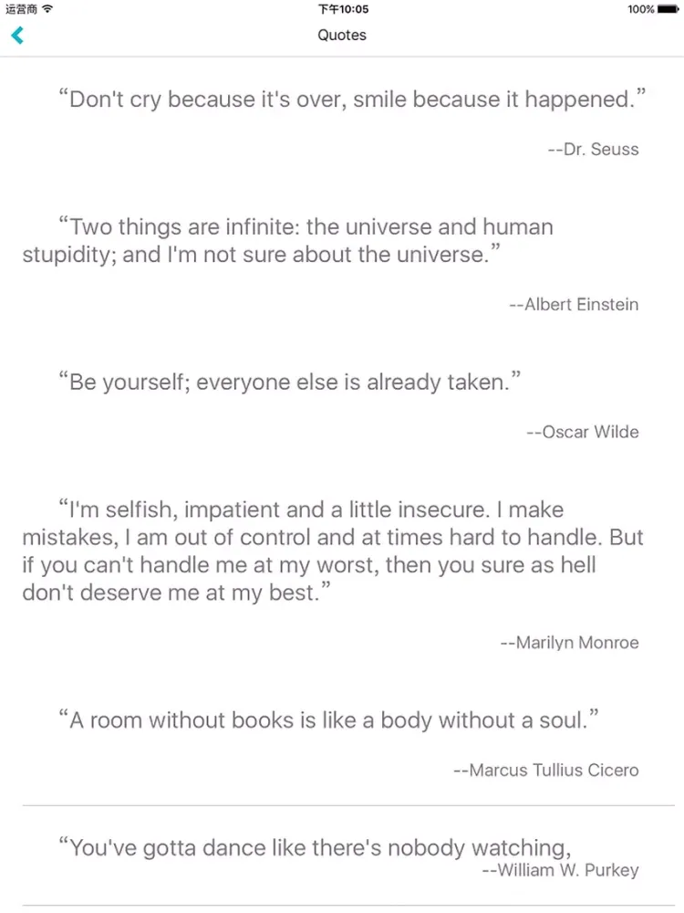 Capturas de pantalla de Quote Daily - quote display app iPad 