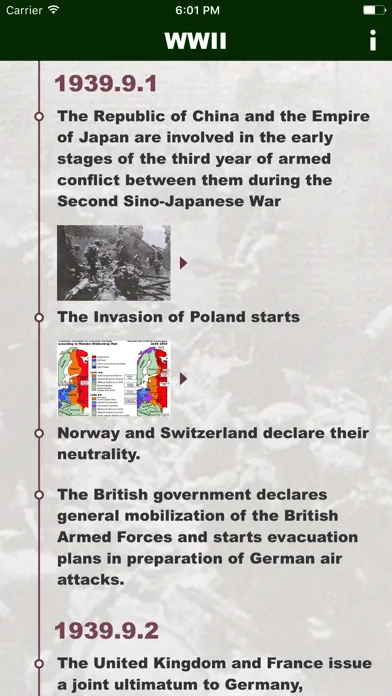 WWII timeline - WWII history應用截圖