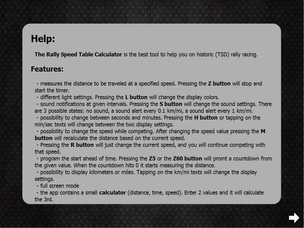 Rally Speed Table Calculator iPad 應用截圖