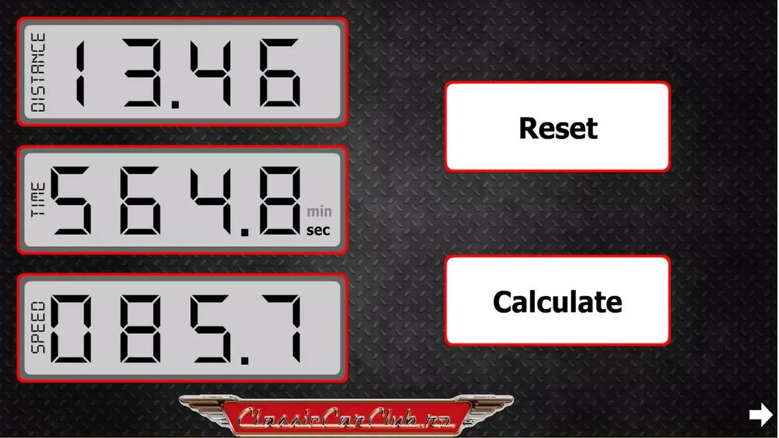Rally Speed Table Calculator Pro স্ক্রিনশট