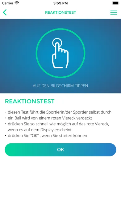 Gehirn-Erschütterungs-Test-App स्क्रीनशॉट