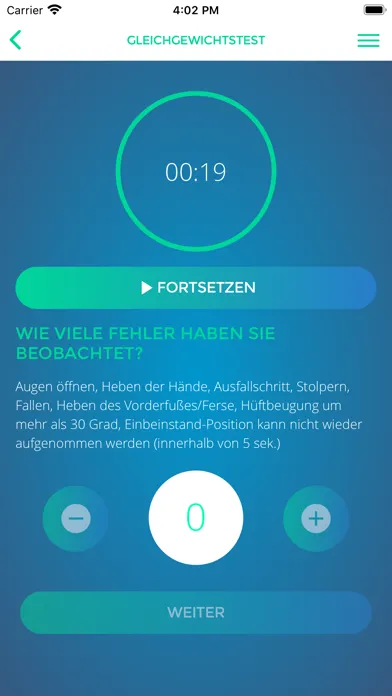 Gehirn-Erschütterungs-Test-App स्क्रीनशॉट