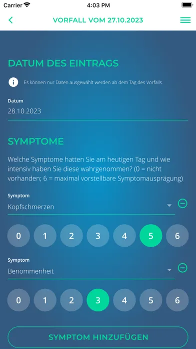 Gehirn-Erschütterungs-Test-App स्क्रीनशॉट