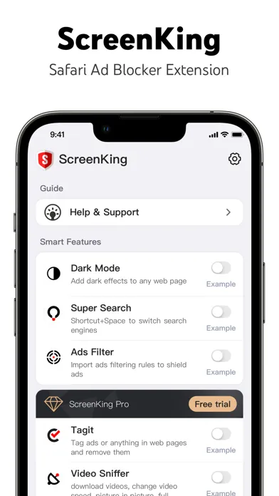 Capturas de tela do ScreenKing-Safari Extension