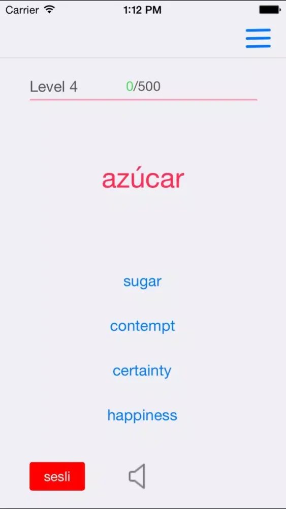Скриншоты Spanish Vocabulary - Test and Learn