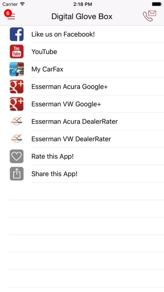 Esserman International Acura VW DealerApp应用截图