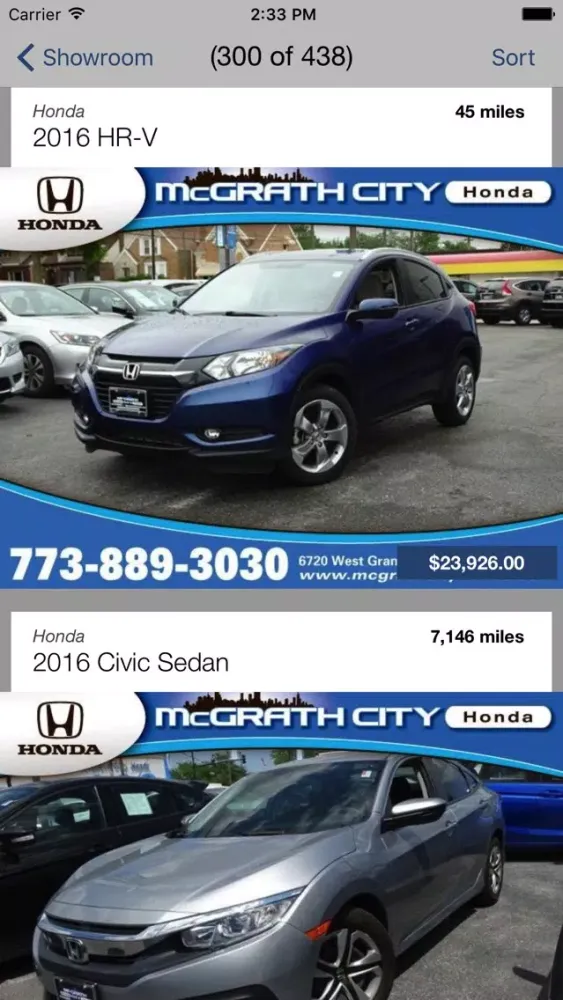 Скриншоты McGrath City Honda DealerApp