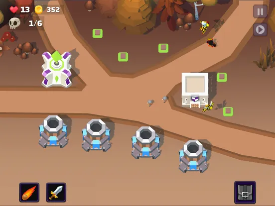 Ảnh chụp màn hình của Cubic Rush TD iPad 