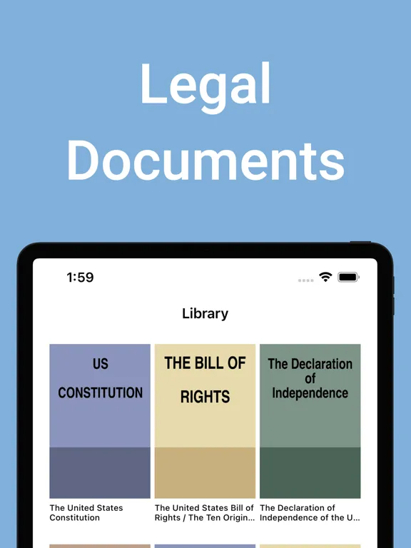 US Laws: Constitution, Bill iPad 應用截圖