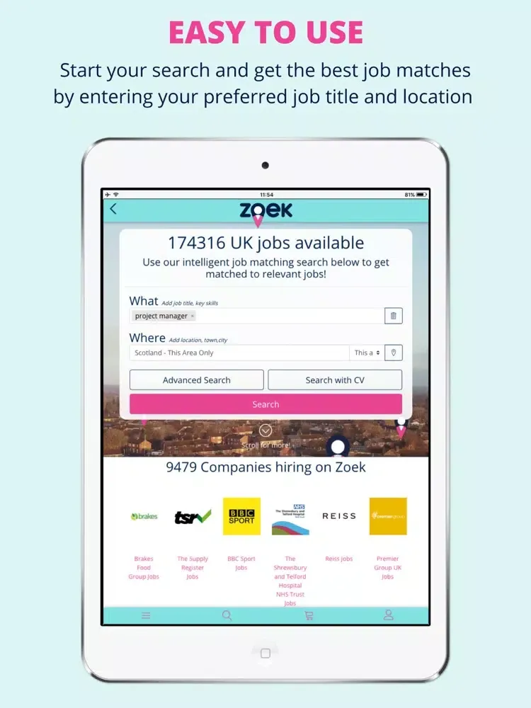 Captures d'écran de Zoek Job Search iPad 