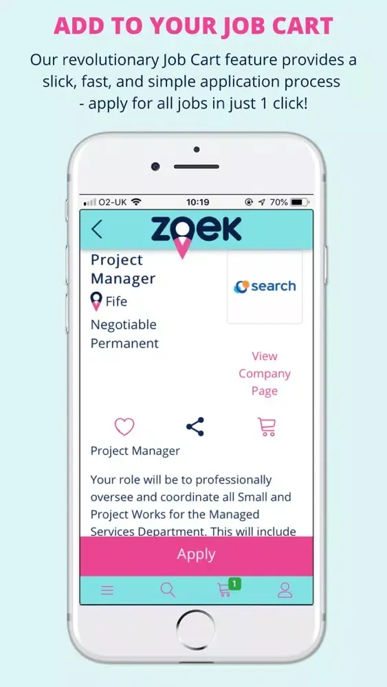 Captures d'écran de Zoek Job Search