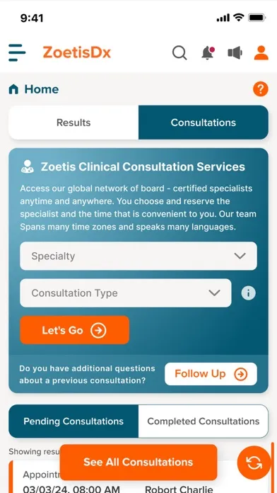 ZoetisDx سکرین شاٹس