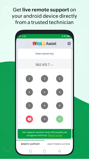 Customer App - Zoho Assist スクリーンショット