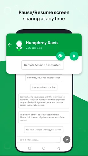 Customer App - Zoho Assist スクリーンショット