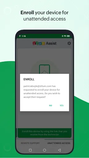 Customer App - Zoho Assist スクリーンショット