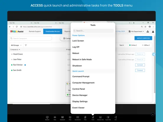 Captures d'écran de Zoho Assist - Remote Desktop iPad 
