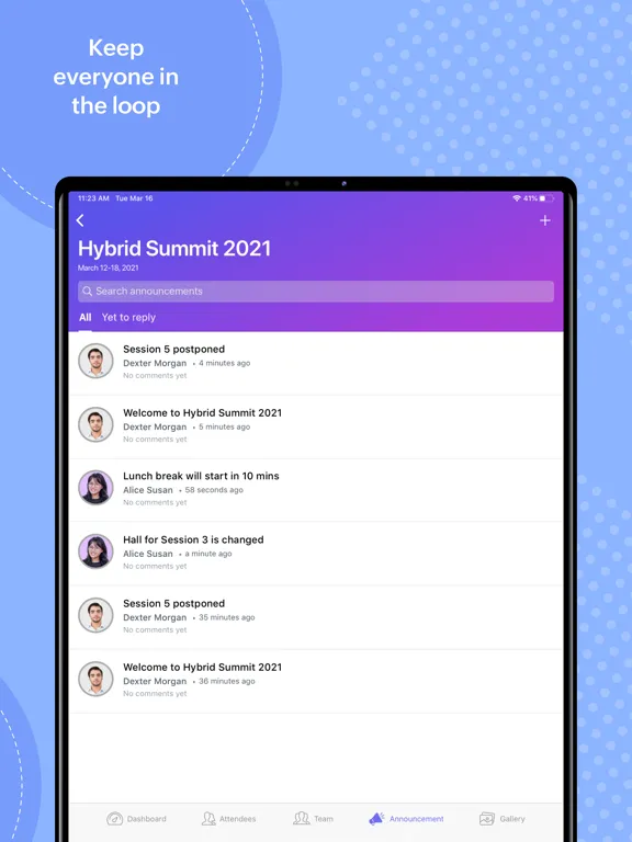 Zoho Backstage for Organizers iPad  স্ক্রিনশট