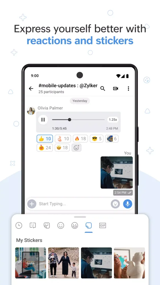 Скриншоты Zoho Cliq
