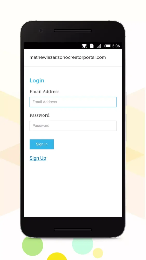 Zrzuty ekranu Zoho Creator Portal
