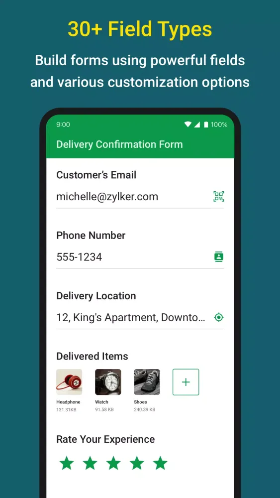 Screenshot di Mobile Forms App - Zoho Forms