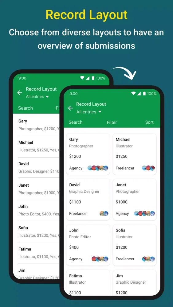 Screenshot di Mobile Forms App - Zoho Forms