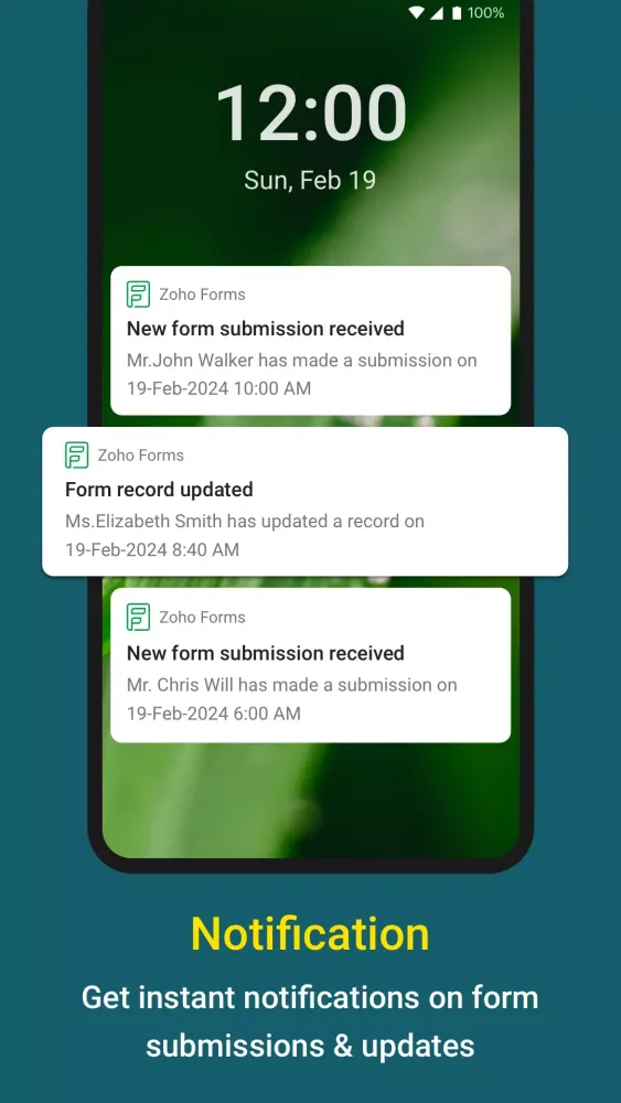 Screenshot di Mobile Forms App - Zoho Forms