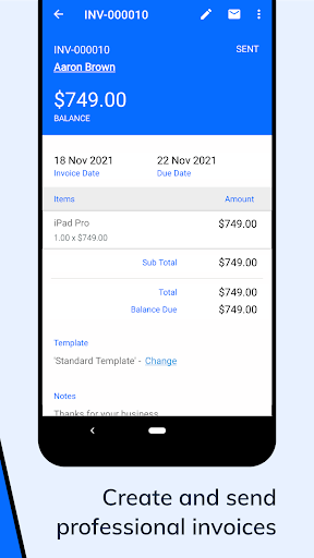 Zoho Invoice - Invoicing App Screenshots2