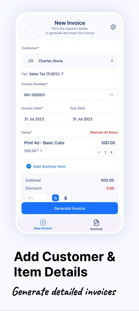 Invoice Generator应用截图