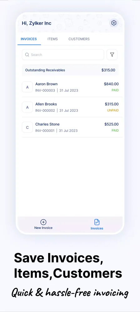 Invoice Generator应用截图