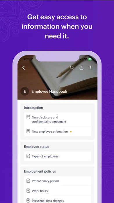 Capturas de tela do Zoho Learn