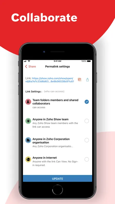 Capturas de tela do Zoho Show: Presentation Maker