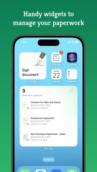 E-signature app - Zoho Sign 스크린샷