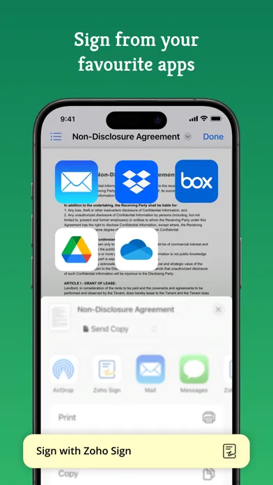 E-signature app - Zoho Sign 스크린샷