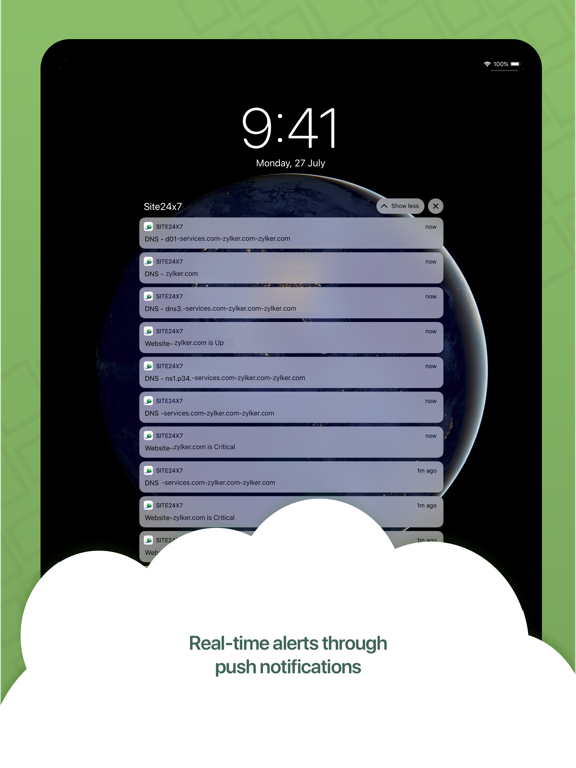 Site24x7 iPad  Ekran Görüntüleri